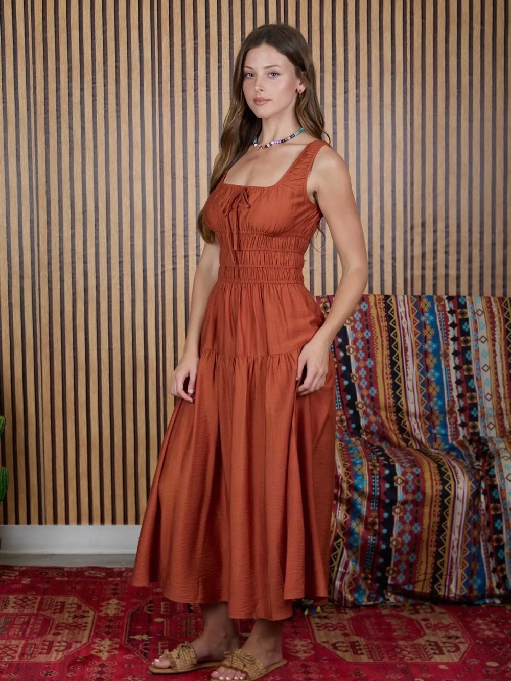Shirred Waist Dress